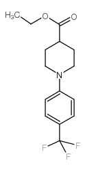 1-(4-三氟甲基苯基)哌啶-4-羧酸乙酯结构式