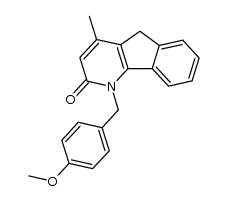 1-(4-methoxybenzyl)-4-methyl-1,5-dihydroindeno[1,2-b]pyridin-2-one结构式