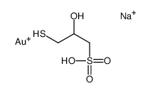 sodium [2-hydroxy-3-mercaptopropane-1-sulphonato(2-)]aurate(1-) Structure