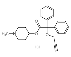 Acetic acid,diphenyl(2-propynyloxy)-, 1-methyl-4-piperidyl ester, hydrochloride (7CI,8CI)结构式