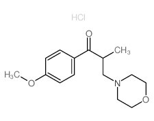 1-Propanone,1-(4-methoxyphenyl)-2-methyl-3-(4-morpholinyl)-, hydrochloride (1:1) structure
