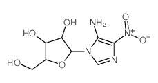 1H-Imidazol-5-amine,4-nitro-1-b-D-ribofuranosyl- Structure