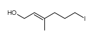 (E)-6-Iodo-3-methylhex-2-en-1-ol Structure