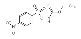 Benzenesulfonic acid,4-nitro-, (ethoxycarbonyl)azanyl ester Structure
