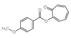 Benzoic acid,4-methoxy-, 7-oxo-1,3,5-cycloheptatrien-1-yl ester Structure