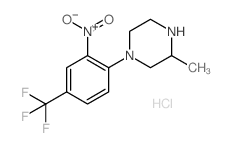 1-[2-Nitro-4-(trifluoromethyl)phenyl]-3-methylpiperazine hydrochloride structure