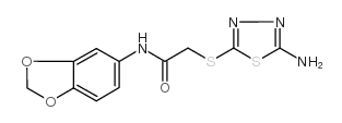 2-[(5-AMINO-1,3,4-THIADIAZOL-2-YL)THIO]-N-(1,3-BENZODIOXOL-5-YL)ACETAMIDE Structure