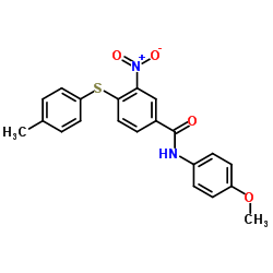 N-(4-Methoxyphenyl)-4-[(4-methylphenyl)sulfanyl]-3-nitrobenzamide结构式