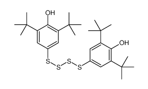 2,6-ditert-butyl-4-[(3,5-ditert-butyl-4-hydroxyphenyl)tetrasulfanyl]phenol结构式