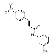 2-Propenamide,N-(3-methylphenyl)-3-(4-nitrophenyl)-结构式