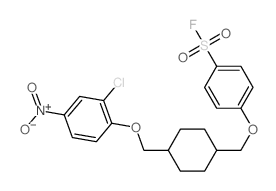 Benzenesulfonyl fluoride,p-[[4-[(2-chloro-4-nitrophenoxy)methyl]cyclohexyl]methoxy]-, trans- (8CI) Structure