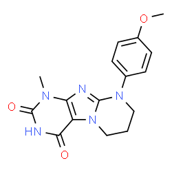 9-(4-Methoxyphenyl)-1-methyl-6,7,8,9-tetrahydropyrimido[2,1-f]purine-2,4(1H,3H)-dione picture