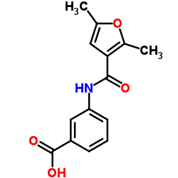 3-(2,5-二甲基呋喃-3-甲酰胺基)苯甲酸结构式