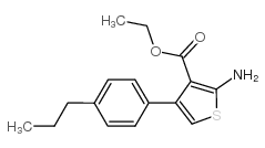 2-氨基-4-(4-丙基苯基)噻吩-3-羧酸乙酯结构式