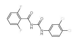 N-[(3,4-dichlorophenyl)carbamoyl]-2,6-difluoro-benzamide结构式