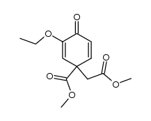 methyl 2-(3-ethoxy-1-methyloxycarbonyl-4-oxo-2,5-cyclohexadienyl)acetate结构式
