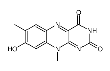 Benzo[g]pteridine-2,4(3H,10H)-dione, 8-hydroxy-7,10-dimethyl- structure