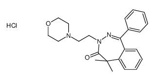 4H-2,3-Benzodiazepin-4-one, 3,5-dihydro-5,5-dimethyl-3-(2-(4-morpholin yl)ethyl)-1-phenyl-, hydrochloride结构式