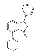 7-morpholin-4-yl-3-phenyl-indan-1-one Structure