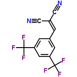 [3,5-Bis(trifluoromethyl)benzylidene]malononitrile结构式