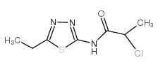 2-chloro-N-(5-ethyl-1,3,4-thiadiazol-2-yl)propanamide结构式