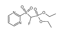 diethyl fluoro(pyrimidin-2-ylsulfonyl)methylphosphonate结构式