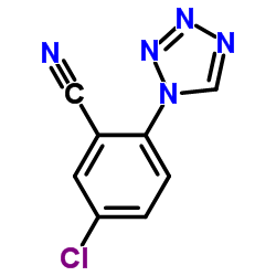 5-Chloro-2-(1H-tetrazol-1-yl)benzonitrile结构式
