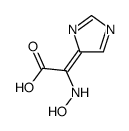 (2E)-2-(hydroxyamino)-2-imidazol-4-ylideneacetic acid结构式