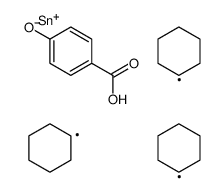 tricyclohexylstannyl 4-hydroxybenzoate结构式