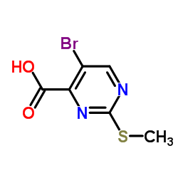 5-溴-2-(甲巯基)-4-嘧啶甲酸结构式