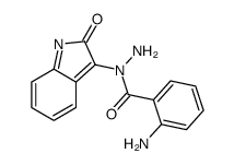 2-amino-N-(2-oxoindol-3-yl)benzohydrazide结构式