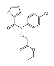 ethyl 2-[4-chloro-N-(furan-2-carbonyl)anilino]oxyacetate结构式