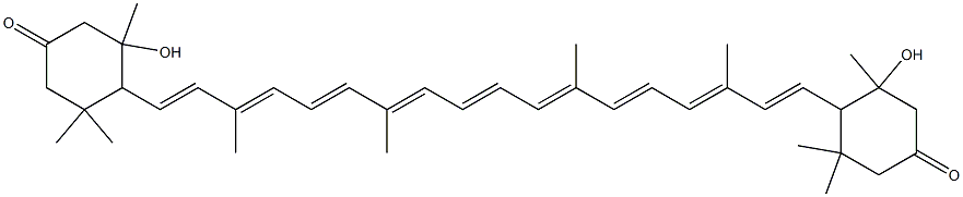 5,5',6,6'-Tetrahydro-5,5'-dihydroxy-β,β-carotene-3,3'-dione结构式
