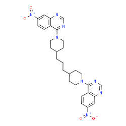 4,4'-[propane-1,3-diyldi(piperidine-1,4-diyl)]bis[7-nitroquinazoline]结构式