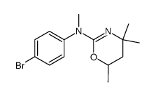 (4-bromo-phenyl)-methyl-(4,4,6-trimethyl-5,6-dihydro-4H-[1,3]oxazin-2-yl)-amine结构式