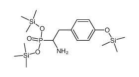 [1-Amino-2-[4-[(trimethylsilyl)oxy]phenyl]ethyl]phosphonic acid bis(trimethylsilyl) ester结构式