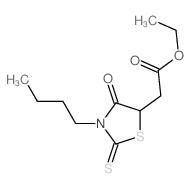 5-Thiazolidineaceticacid, 3-butyl-4-oxo-2-thioxo-, ethyl ester Structure