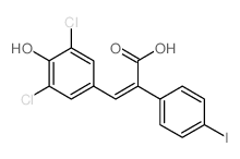 3-(3,5-dichloro-4-hydroxy-phenyl)-2-(4-iodophenyl)prop-2-enoic acid Structure