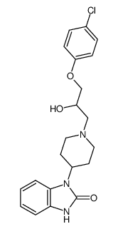 1-[1-[3-(4-Chlorophenoxy)-2-hydroxypropyl]-4-piperidyl]-1,3-dihydro-2H-benzimidazol-2-one结构式