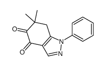 6,6-dimethyl-1-phenyl-7H-indazole-4,5-dione Structure