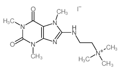1,3,7-Trimethyl-8-((2-(trimethyl-lambda(5)-azanyl)ethyl)amino)-3,7-dihydro-1H-purine-2,6-dione structure