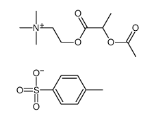 2-(2-acetyloxypropanoyloxy)ethyl-trimethylazanium,4-methylbenzenesulfonate Structure