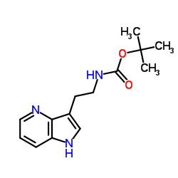 2-Methyl-2-propanyl [2-(1H-pyrrolo[3,2-b]pyridin-3-yl)ethyl]carbamate结构式