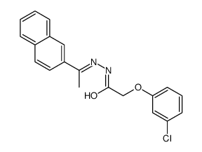 2-(3-chlorophenoxy)-N-[(Z)-1-naphthalen-2-ylethylideneamino]acetamide Structure