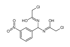 2-chloro-N-[[(2-chloroacetyl)amino]-(3-nitrophenyl)methyl]acetamide Structure