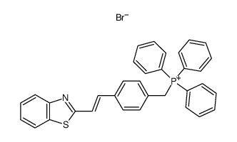 2-<α-(p-triphenylphosphoniomethyl)styryl>benzothiazole bromide Structure