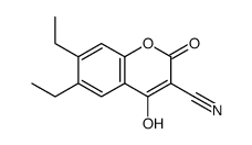 6,7-diethyl-4-hydroxy-2-oxochromene-3-carbonitrile结构式