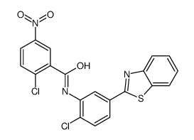 N-[5-(1,3-benzothiazol-2-yl)-2-chlorophenyl]-2-chloro-5-nitrobenzamide结构式