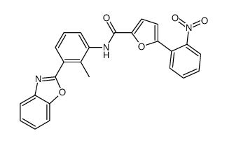 2-Furancarboxamide,N-[3-(2-benzoxazolyl)-2-methylphenyl]-5-(2-nitrophenyl)-(9CI)结构式