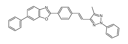 2-{4-[2-(5-methyl-2-phenyl-2H-[1,2,3]triazol-4-yl)-vinyl]-phenyl}-6-phenyl-benzooxazole Structure